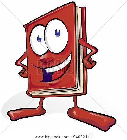 fun book cartoon on white background.