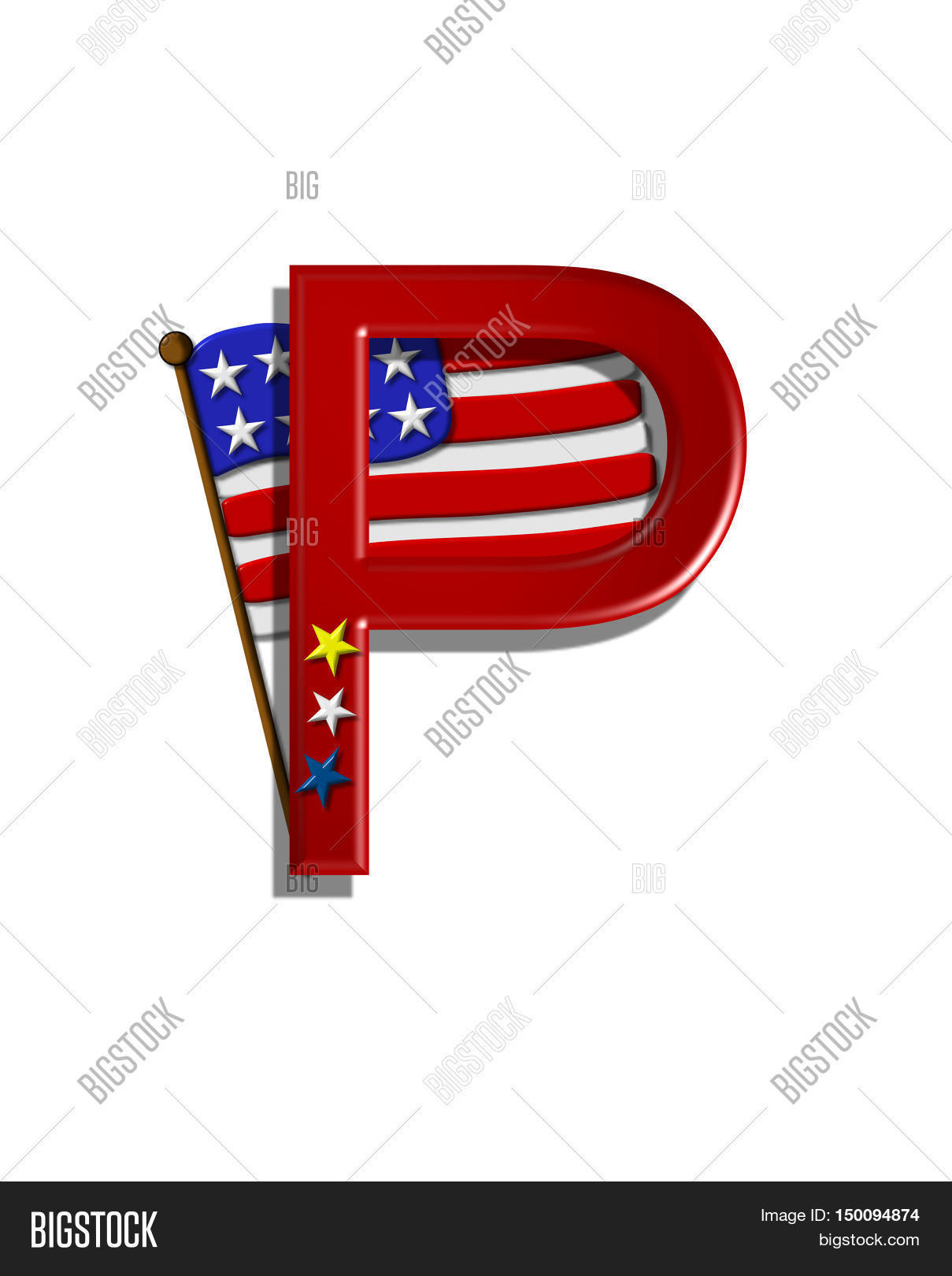 alphabet stars and stripes p 库存照片和库存图片 | bigstock