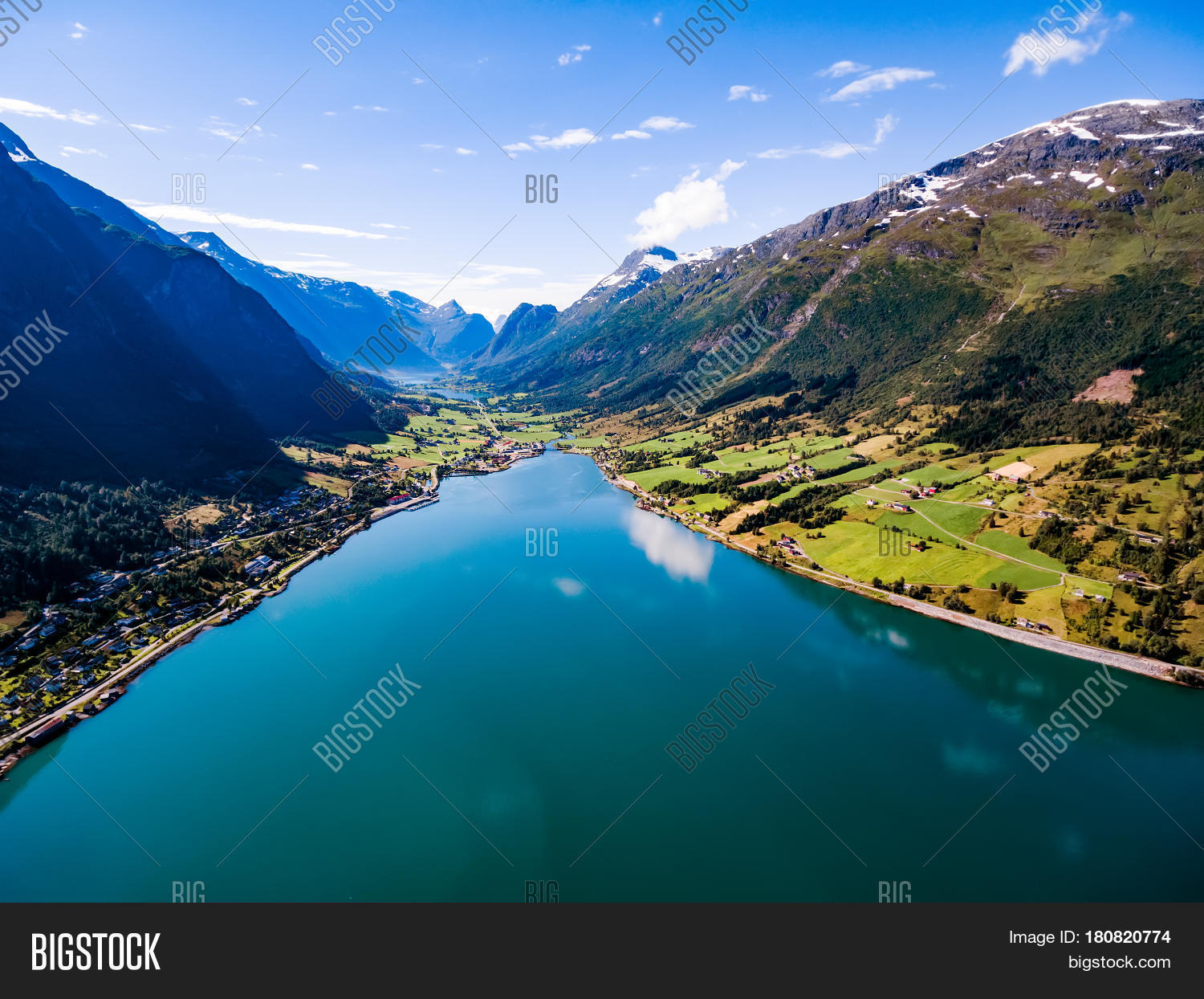 beautiful nature norway natural landscape aerial photography.
