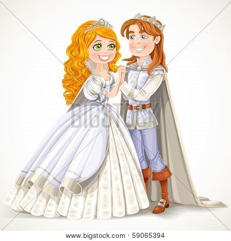 lovely prince and princess holding hands. the royal wedding