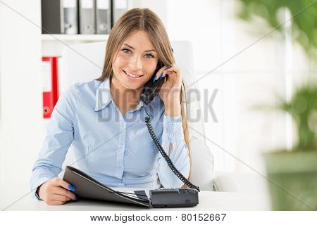 businesswoman phoning