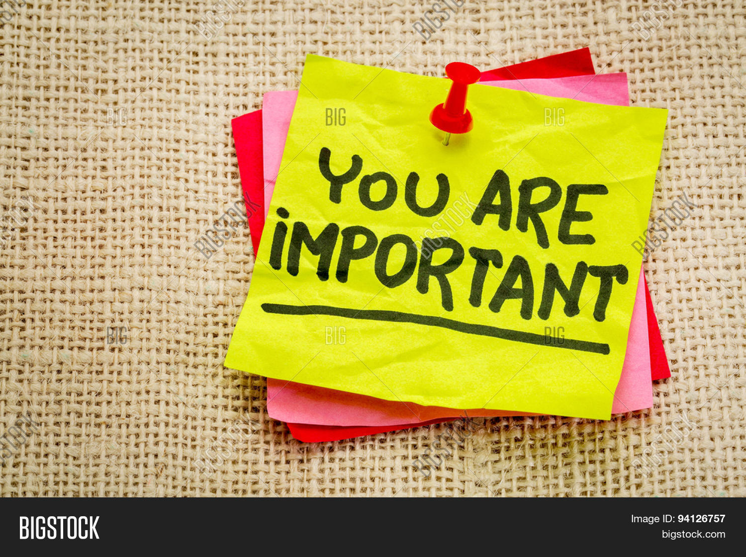you are important reminder note - self assurance