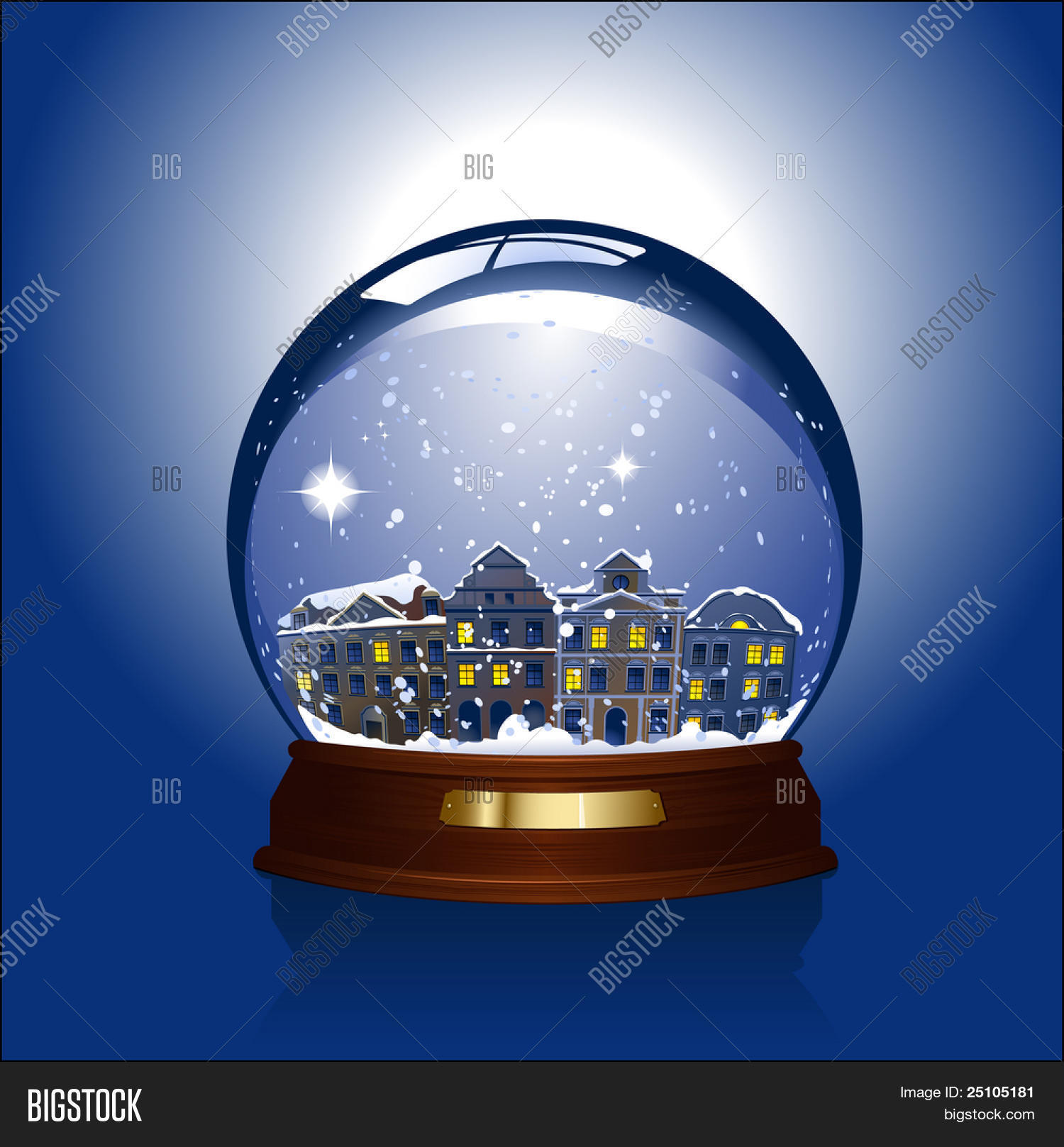 snowglobe with town inside - rasterized version of img.