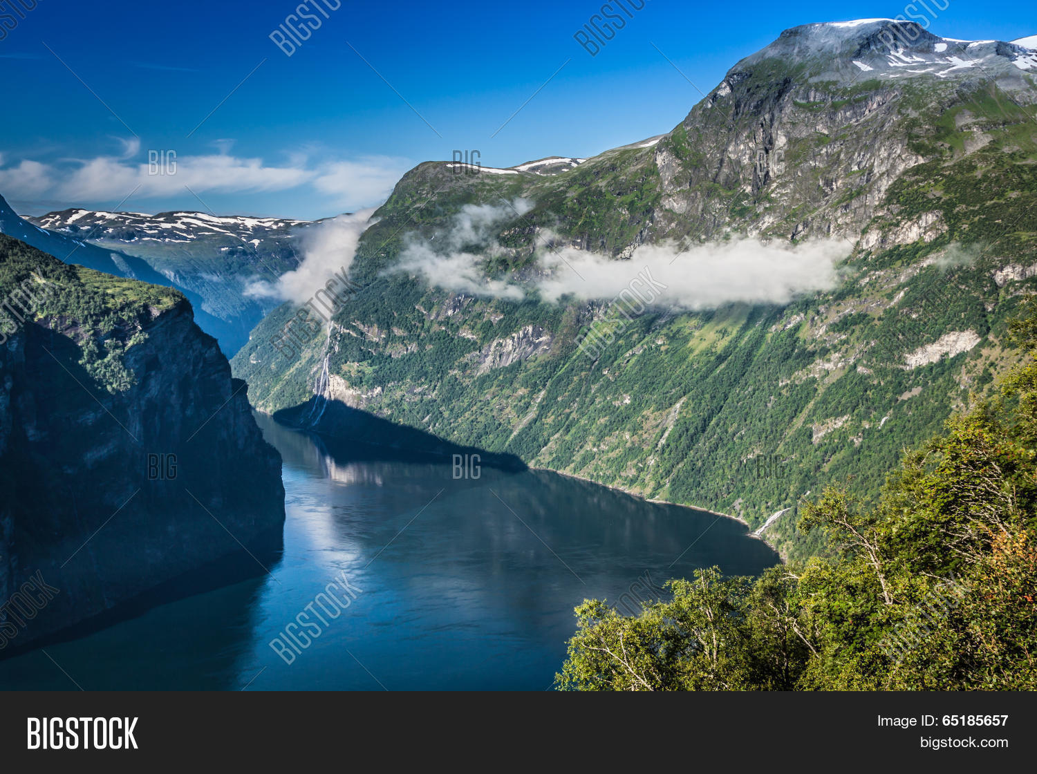geiranger fjord panoramic view norway,scandinavia ,europe .