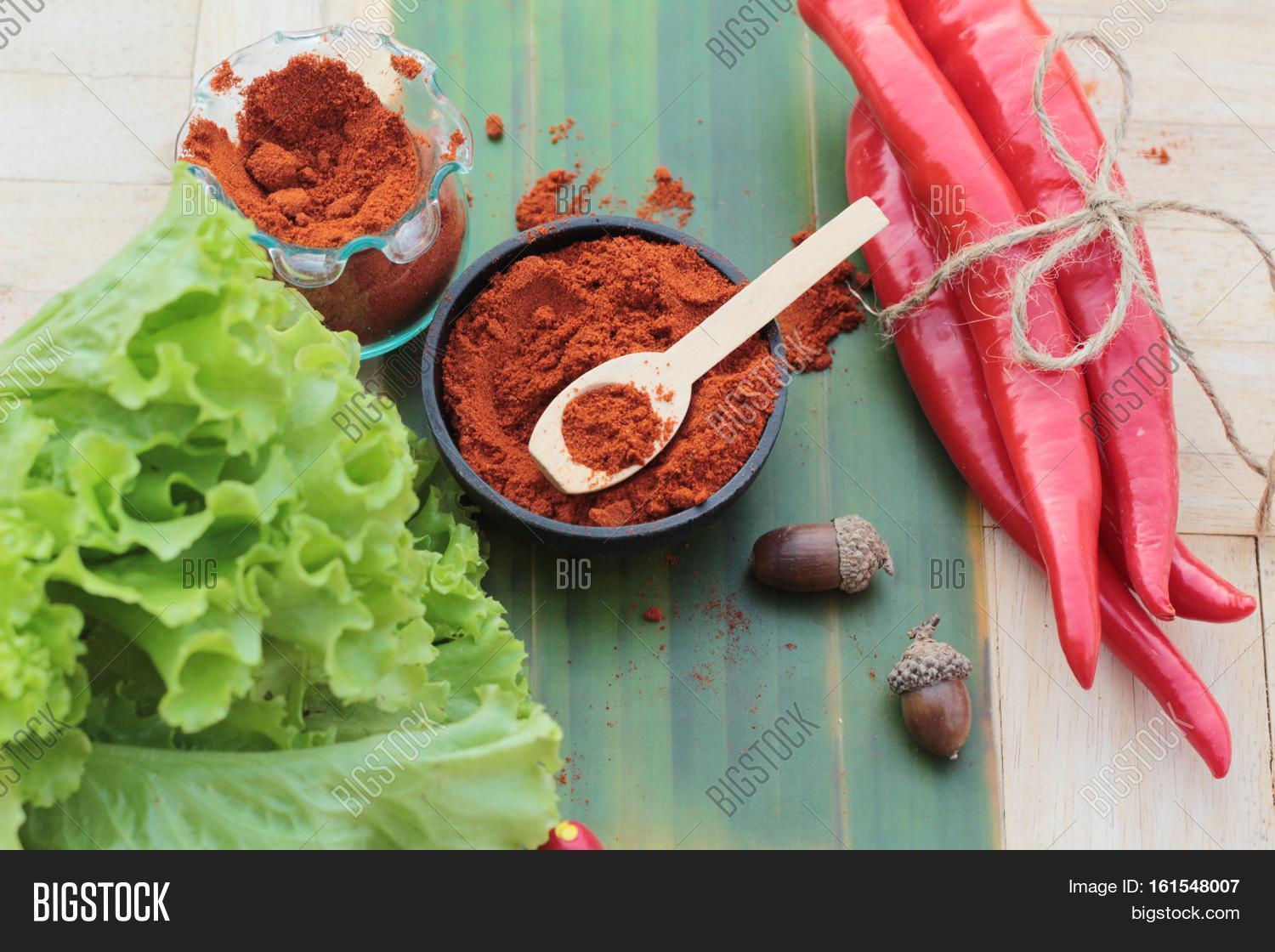 spicy paprika powder hot peppers and fresh chili