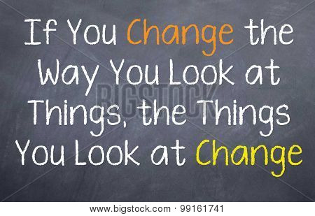 change the way you look