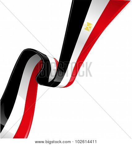 egypt flag on white background