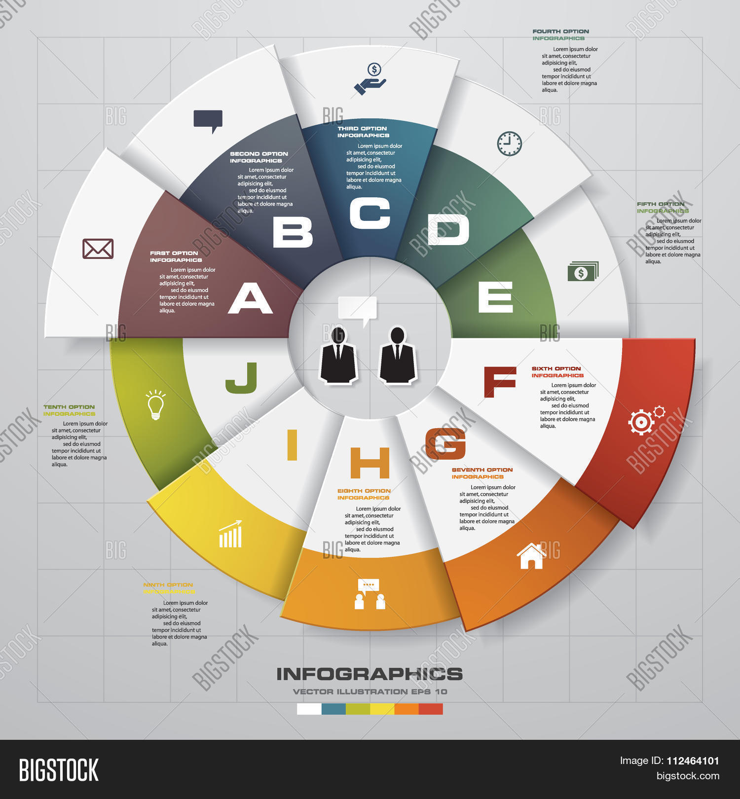 infographic design template and business concept with 10 options