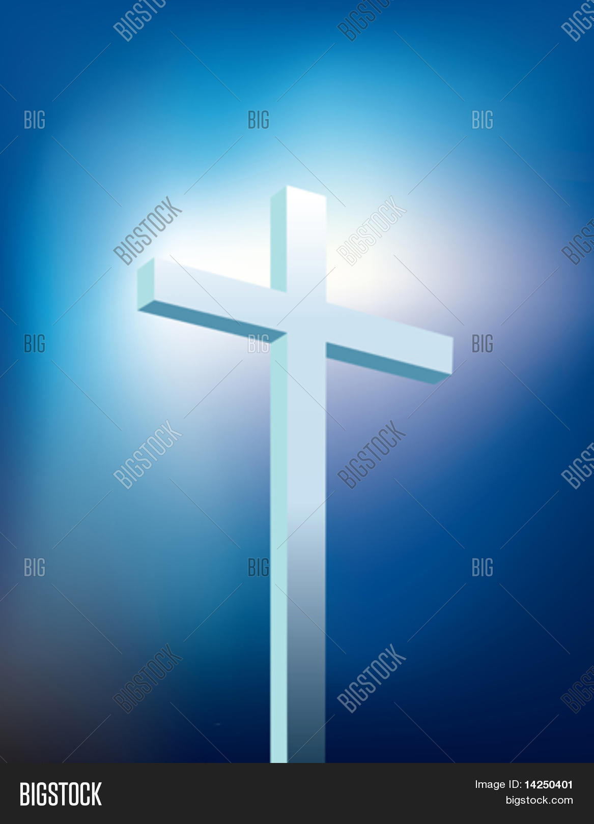 蓝色的基督教十字架 库存矢量图和库存照片 | bigstock