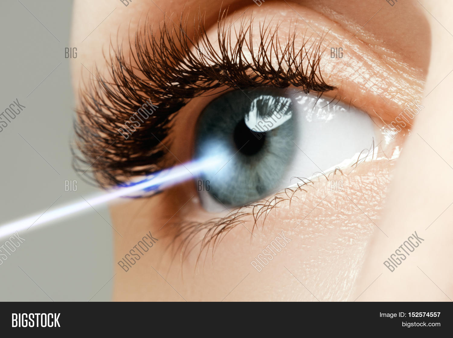 woman eye with laser correction. eyesight concept.