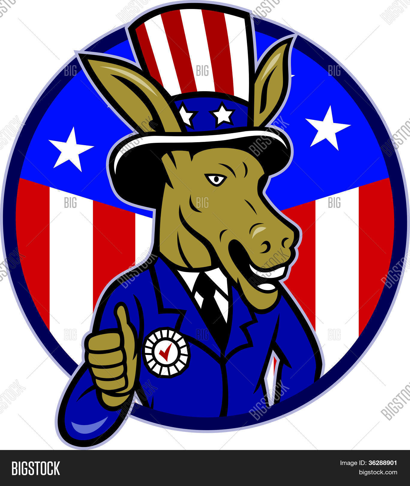 保存取消   保存 illustration of a democrat donkey mascot of the