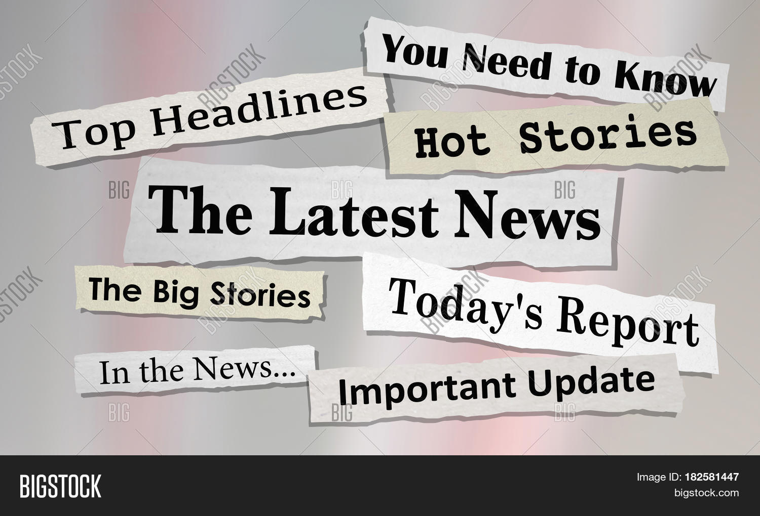 the latest news headlines information updates 3d illustration