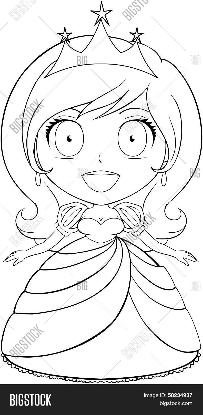 princess coloring page 1