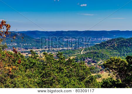 wide view of a big valley from high on a hill in the famous