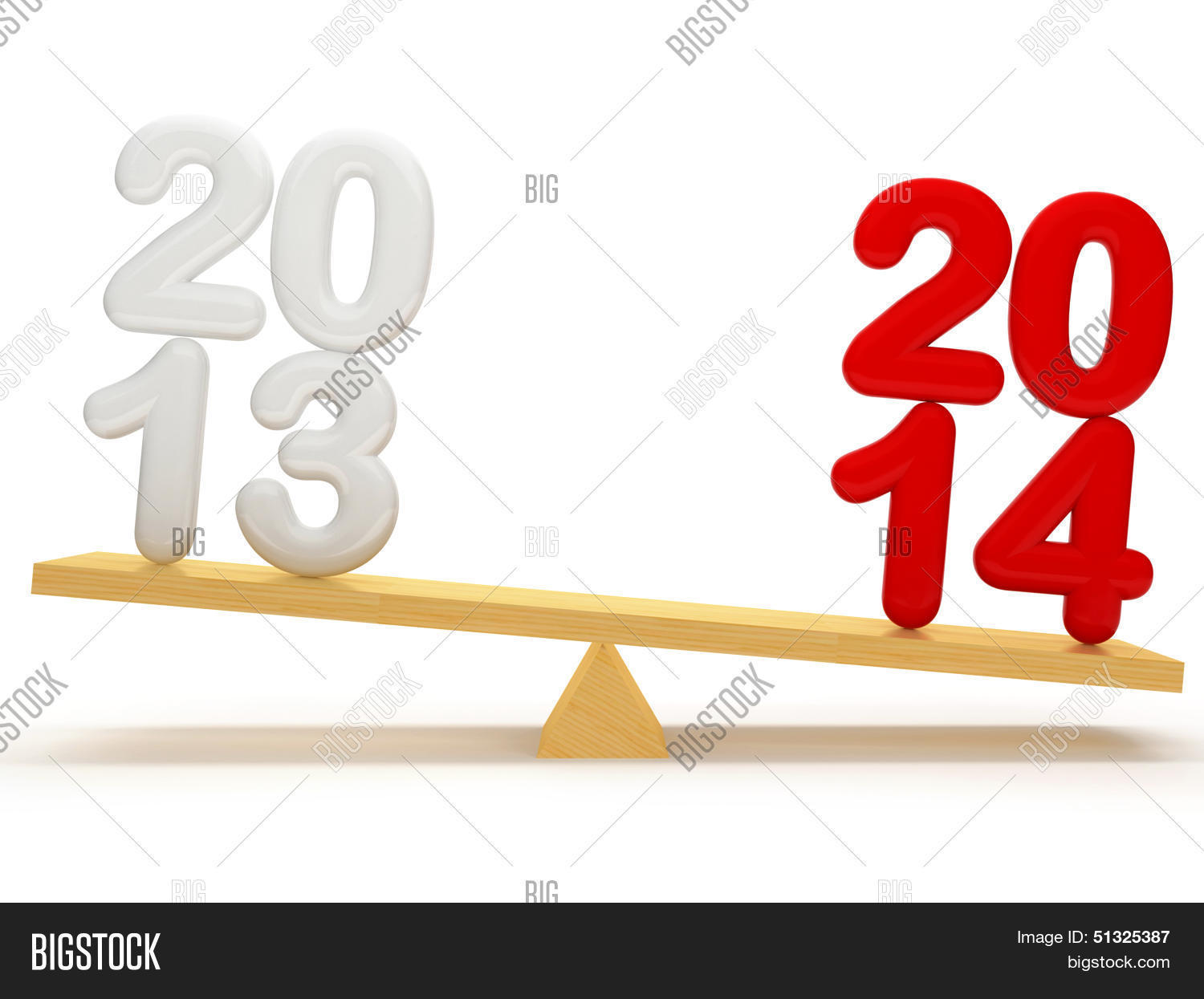 overbalance between old year and new year which are located on