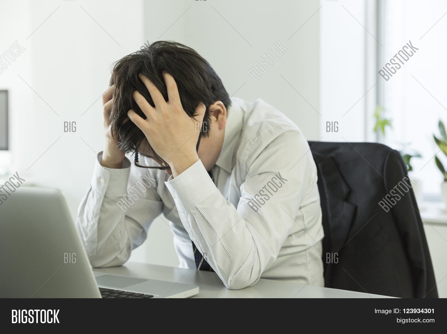 the businessman who is at the wits end, and grieves