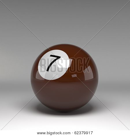 billiard ball isolated on white