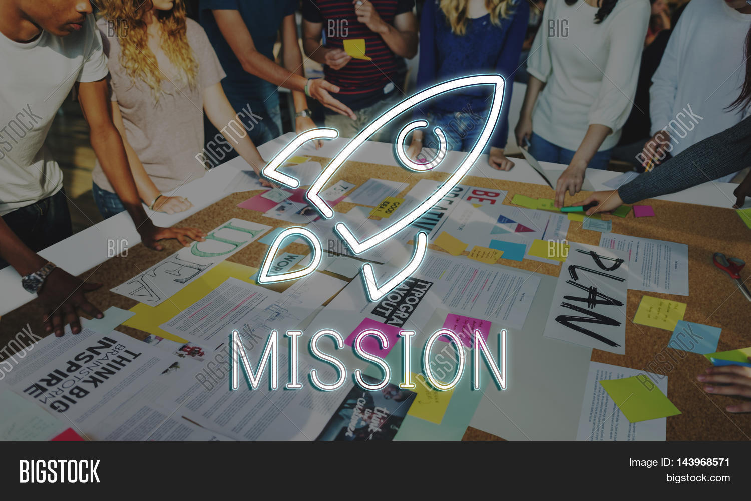 business sratup goals rocketship graphic concept