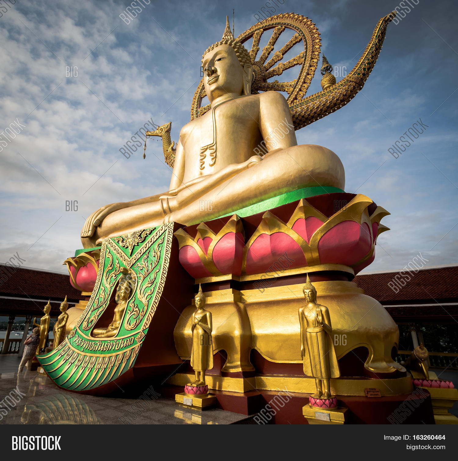 koh samui thailand - dec 24 : big buddha at wat phra yai temple