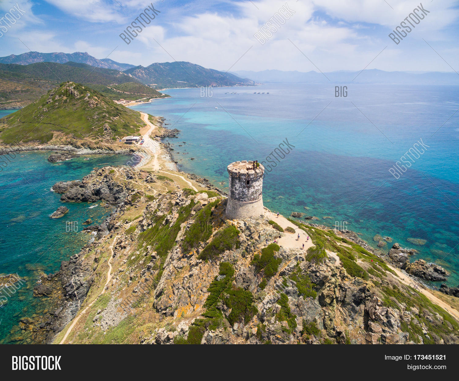 aerial view of sanguinaires bloodthirsty islands in corsica