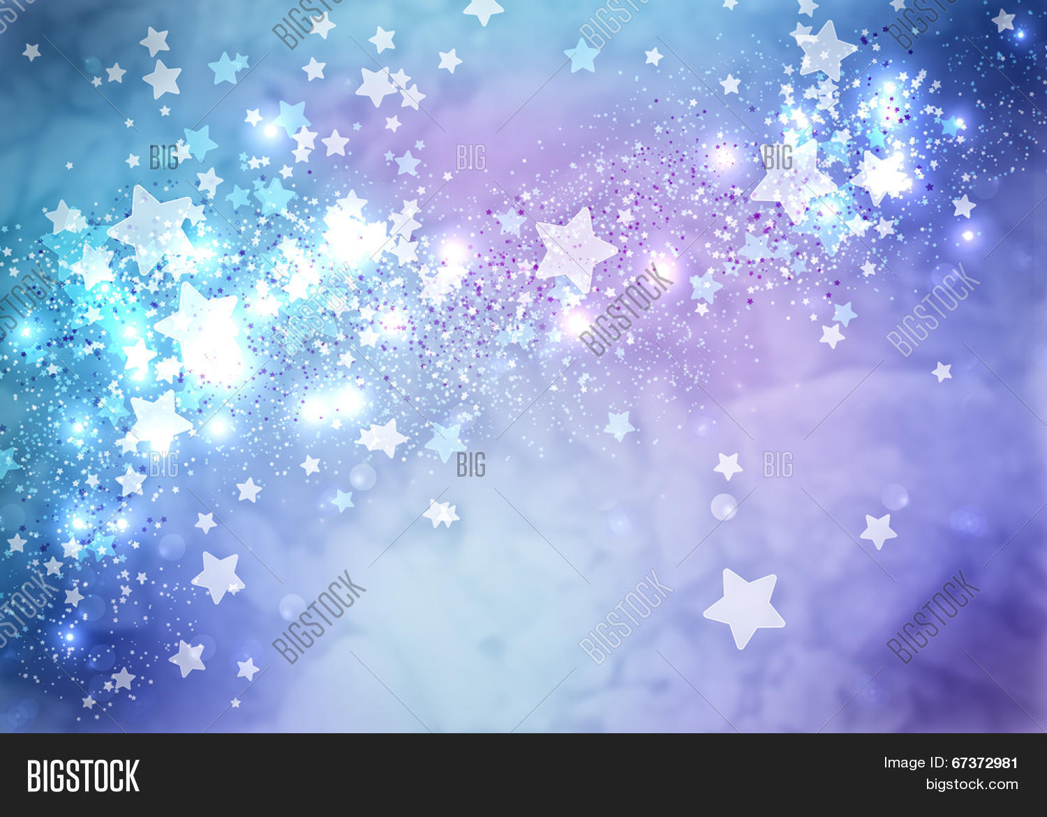 abstract background image of blue stars, lights and beams