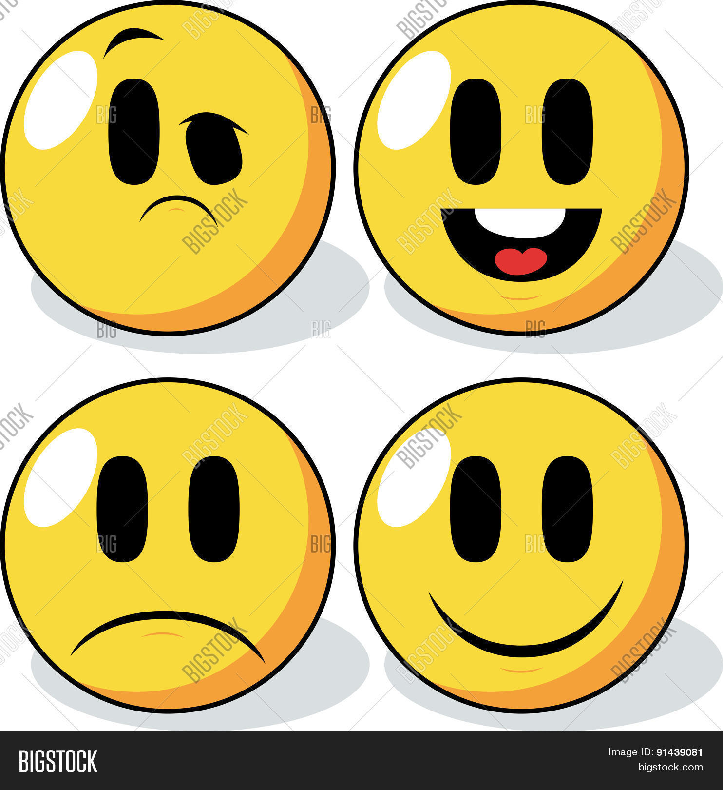 cartoon smiley faces.