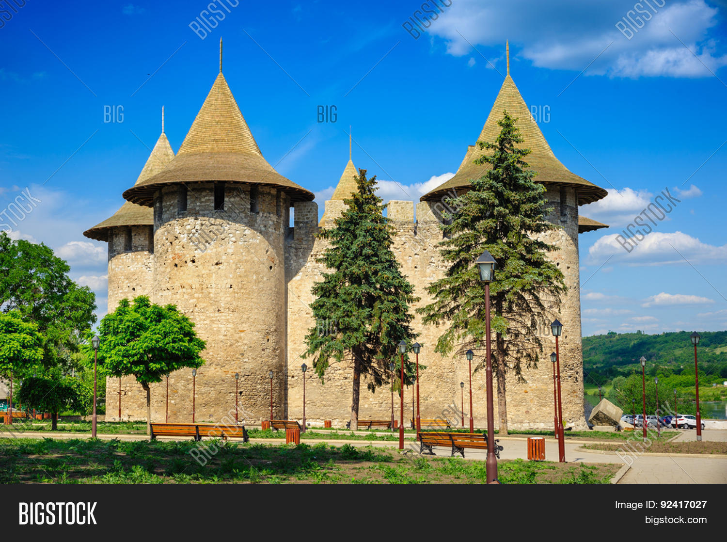 view of medieval fort in soroca, republic of moldova.