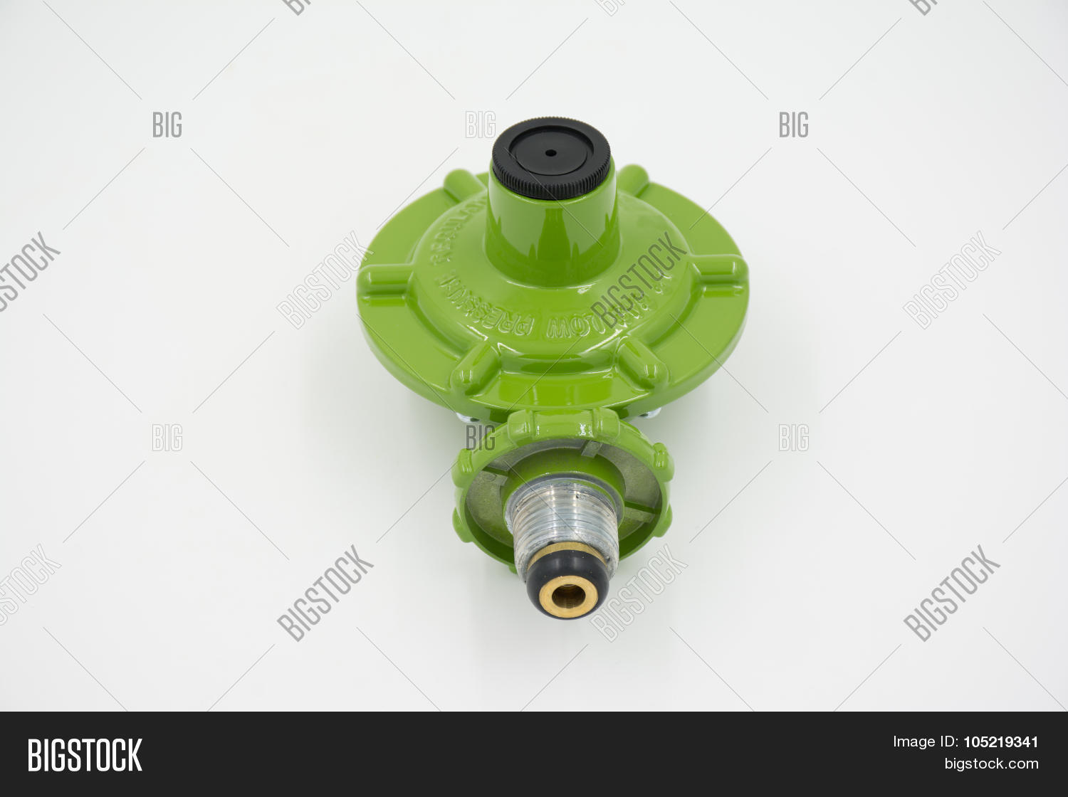 gas valve regulator low pressure isolated on white background