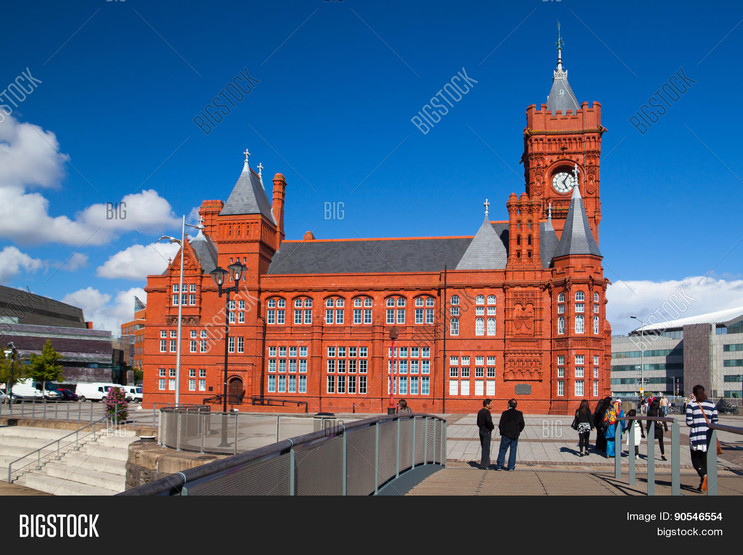 cardiff ,wales - july 16,2010: the famous pierhead building.