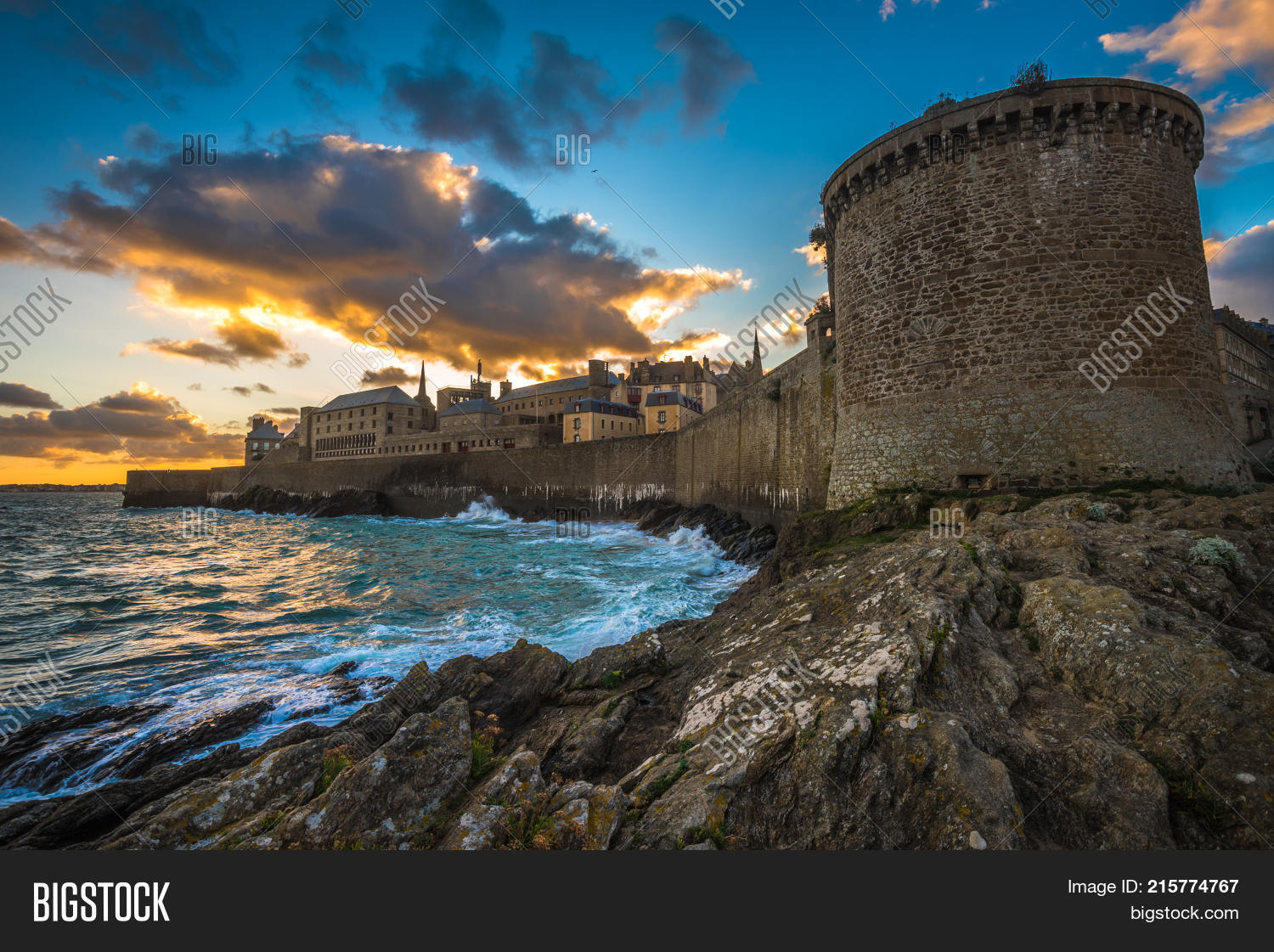 saint-malo historic walled city in brittany france