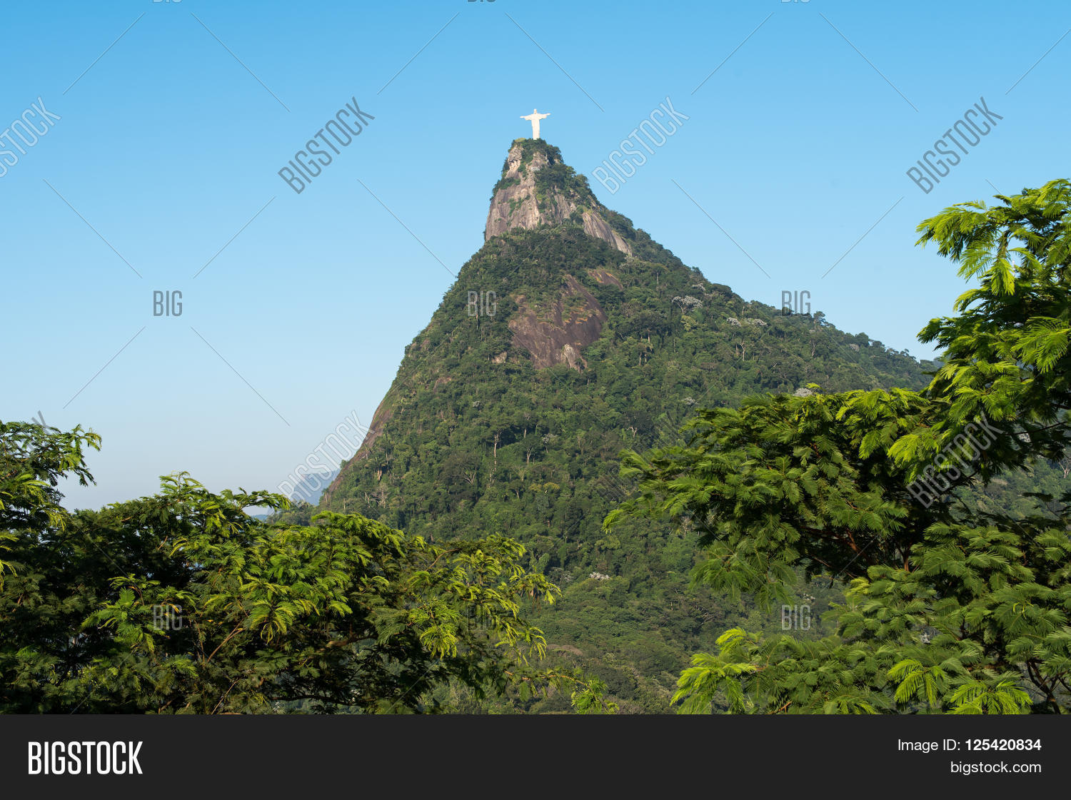 rio de janeiro, brazil - april 10, 2016: corcovado mountain with