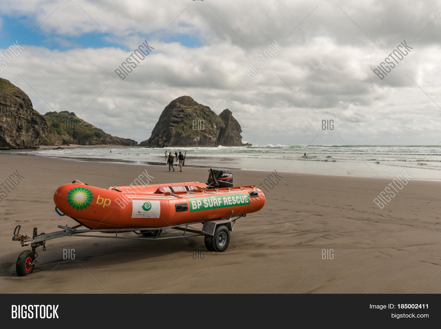 auckland new zealand - march 2 2017: closeup of orange dinghy