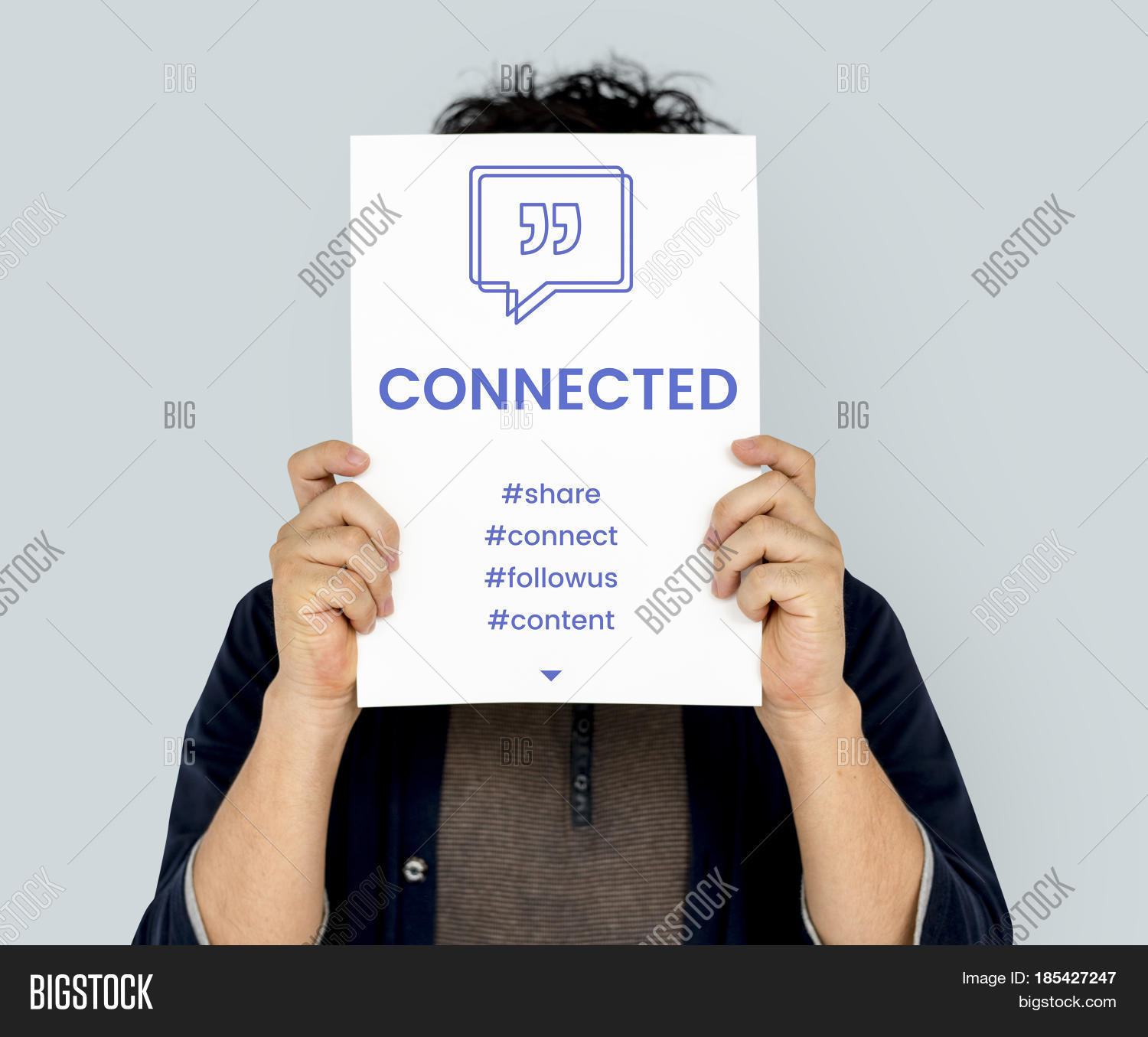 connect speech bubble with quotation mark