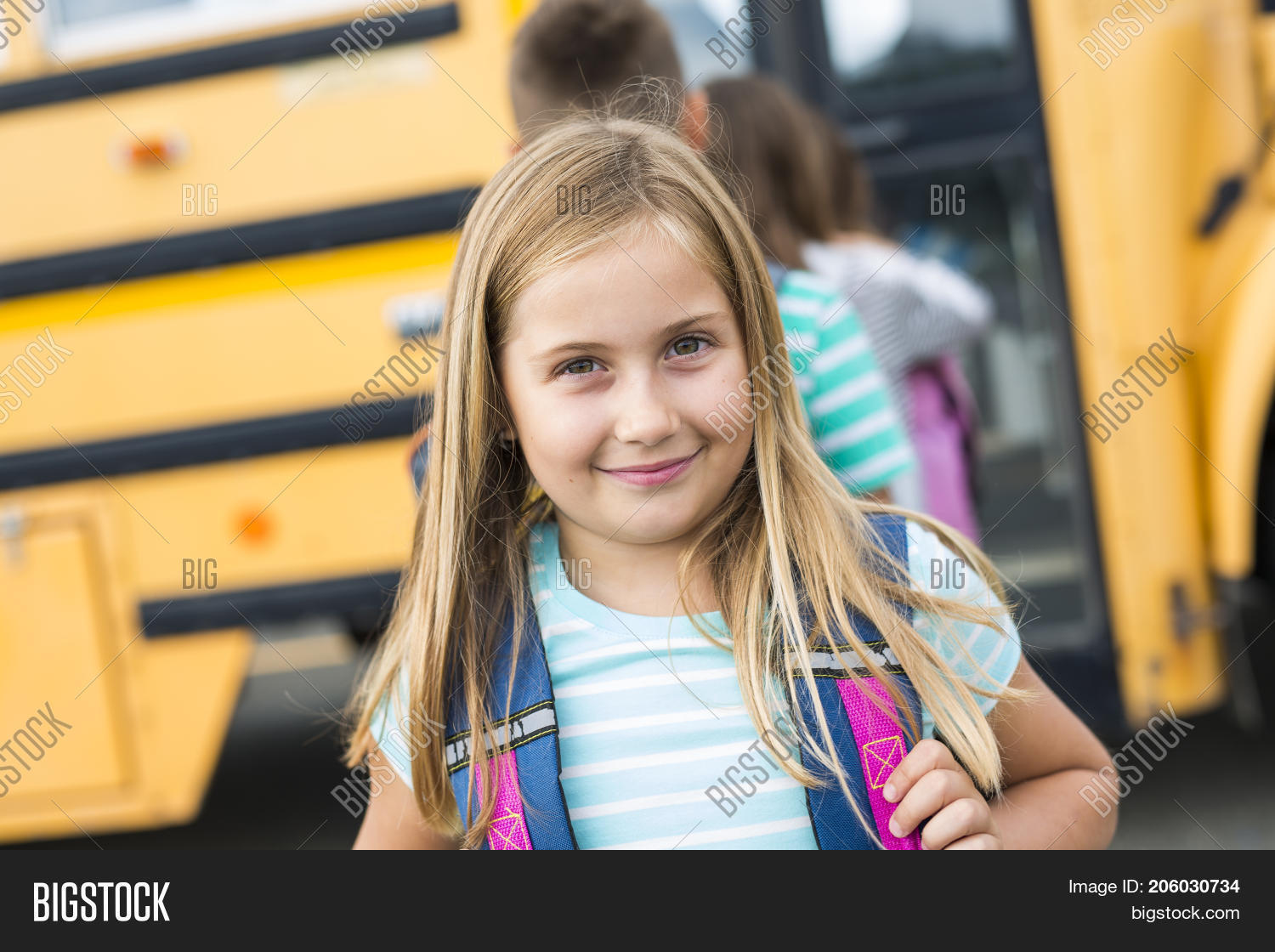 a nine years old girl student at school