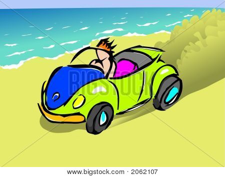 Beach buggy llustration : Bigstock