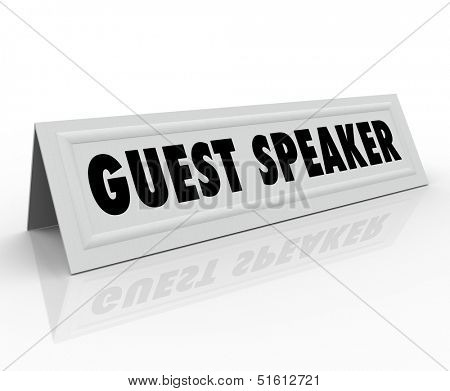who will speak at a conference, meeting or panel discussion