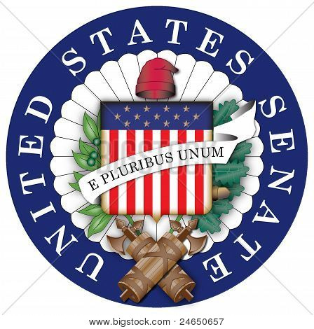 美国参议院颜色的印章