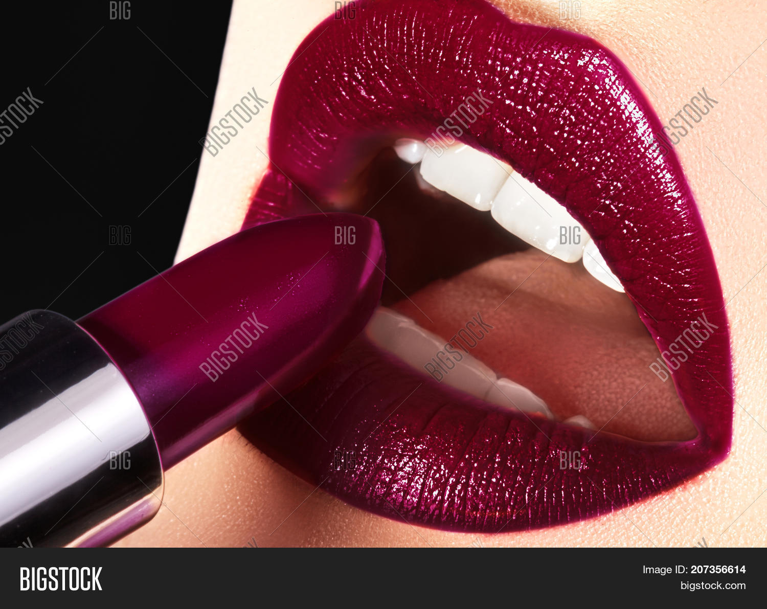 trend lips makeup bright dark图片和照片 | bigstock
