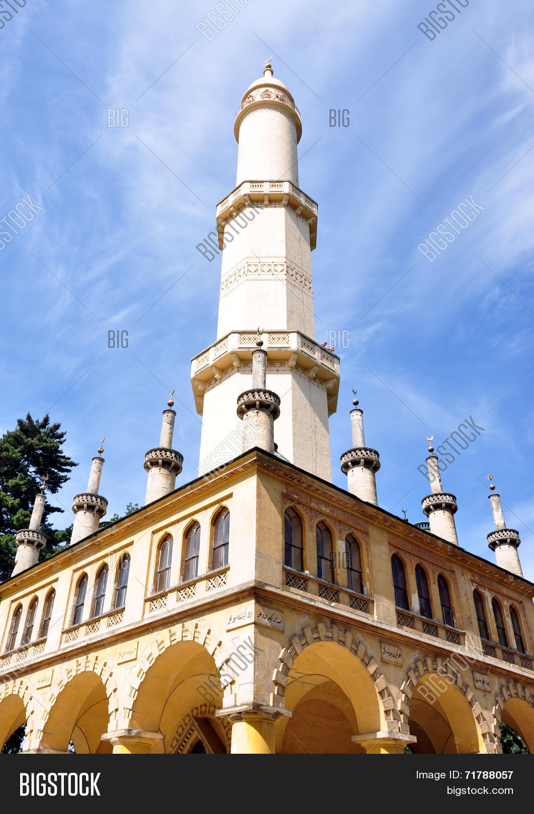 view of an old minaret, moravia, czech republic, europe