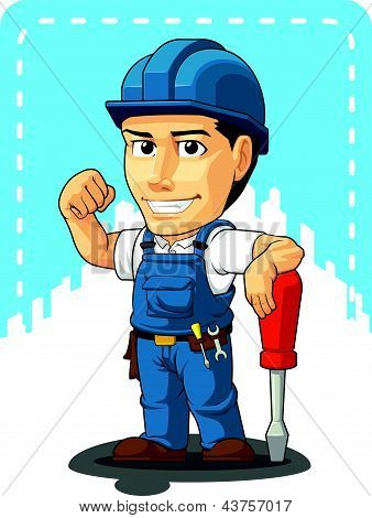 动画的技术员或修理工