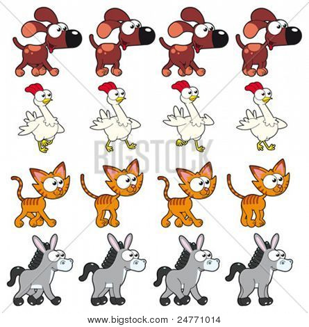 vector cartoon and isolated characters.