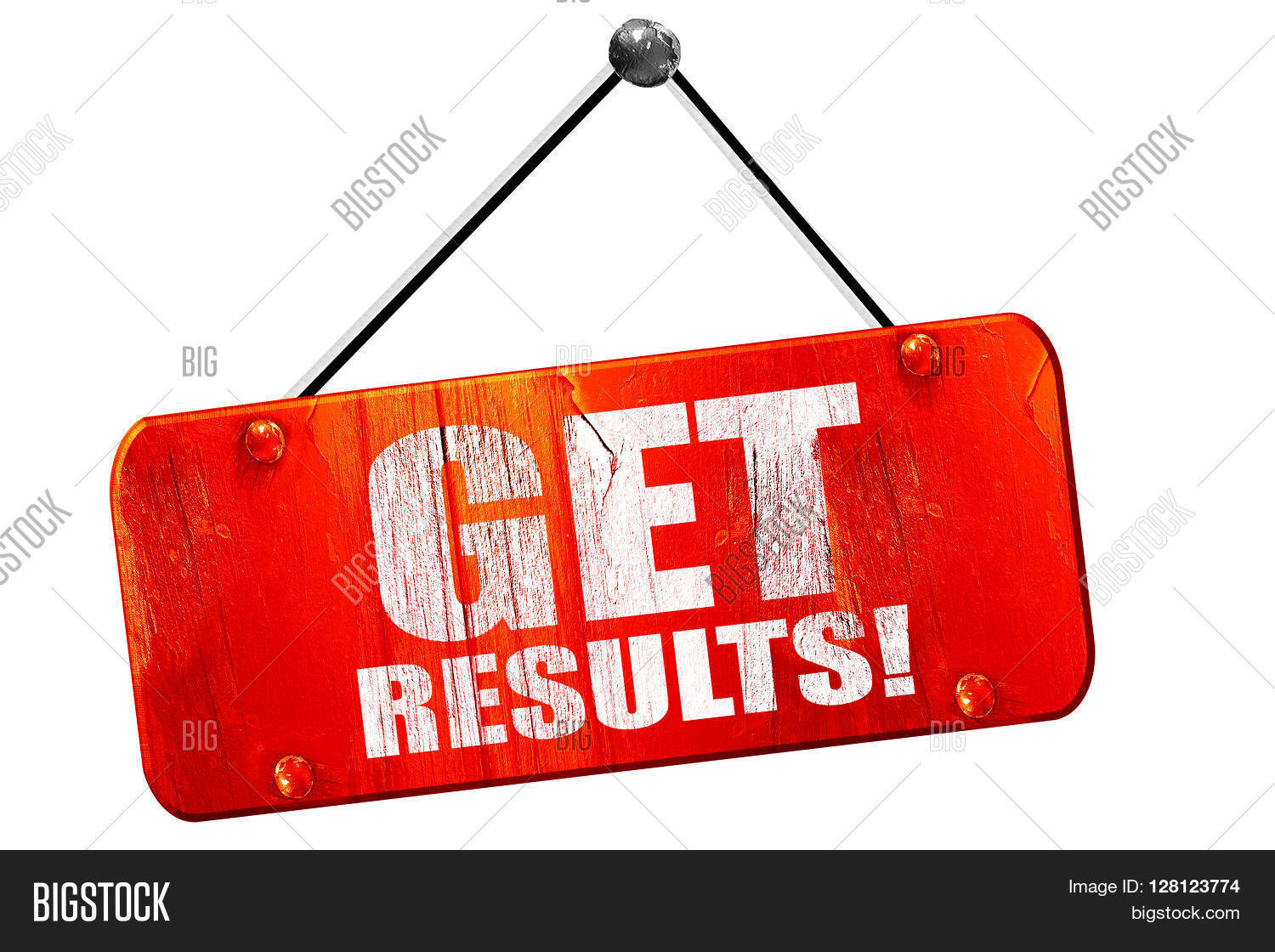 3d rendering, vintage old red sign