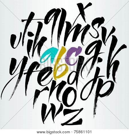 alphabet letters: uppercase. expressive writing.