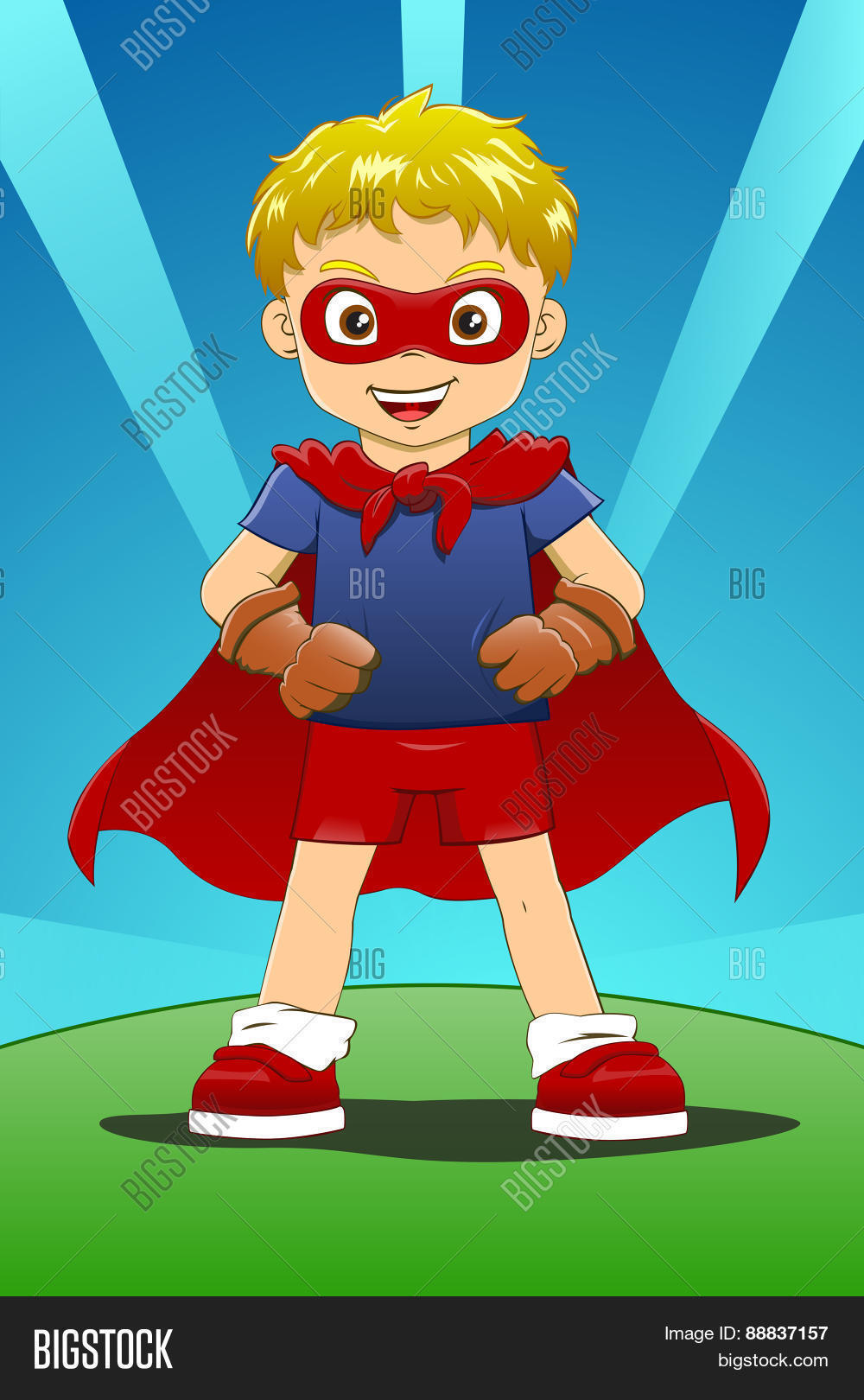 super hero boy矢量图和照片 | bigstock