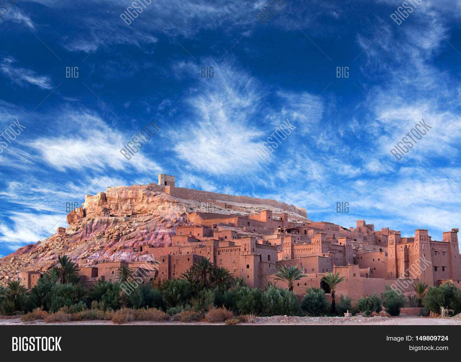 benhaddou casbah near ouarzazate city in morocco, north africa