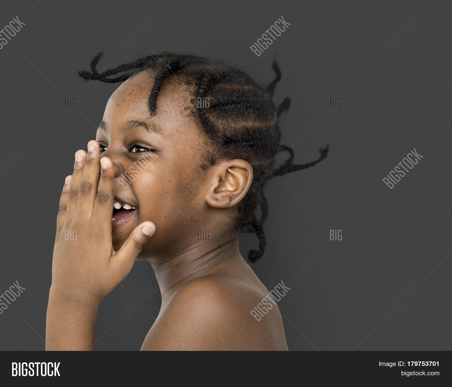 african descent boy toothy laughing smiling