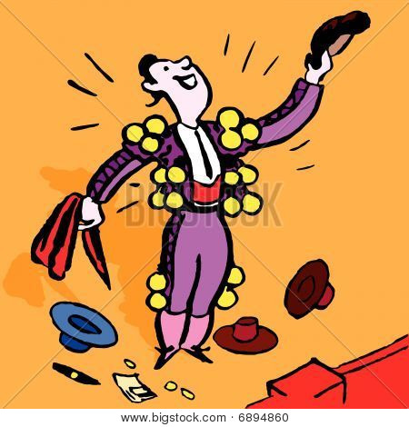 斗牛士的公牛,典型的西班牙文