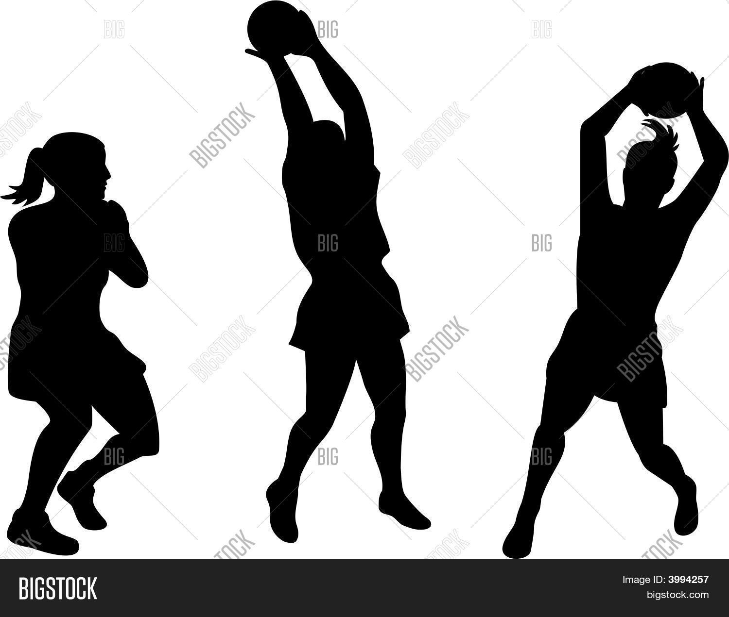 Netball Silhouette Vector & Photo | Bigstock